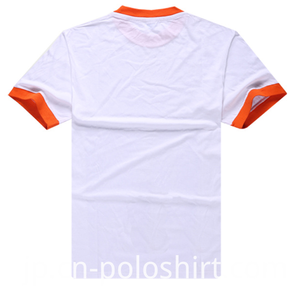 Contrast Collar & Cuffs Plain Uniform T Shirt